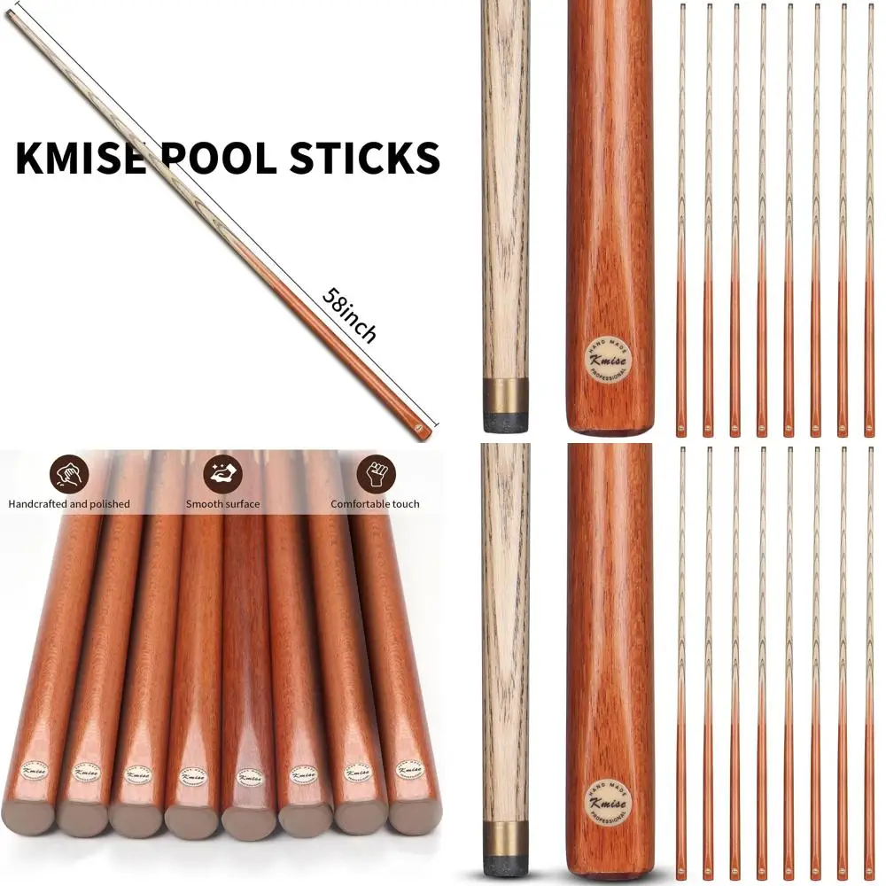 

Набор киев для бассейна из твердой древесины, длина 57–58 гг., 20 унций, латунные наконечники 13 мм, бильярдные кии для дома и бара