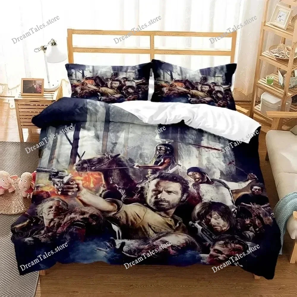 

Horror Die Walking Dead Printed Bedding Set Luxury Queen Bedding Set Soft and Comfortable Customized Bedding Set for Boy741