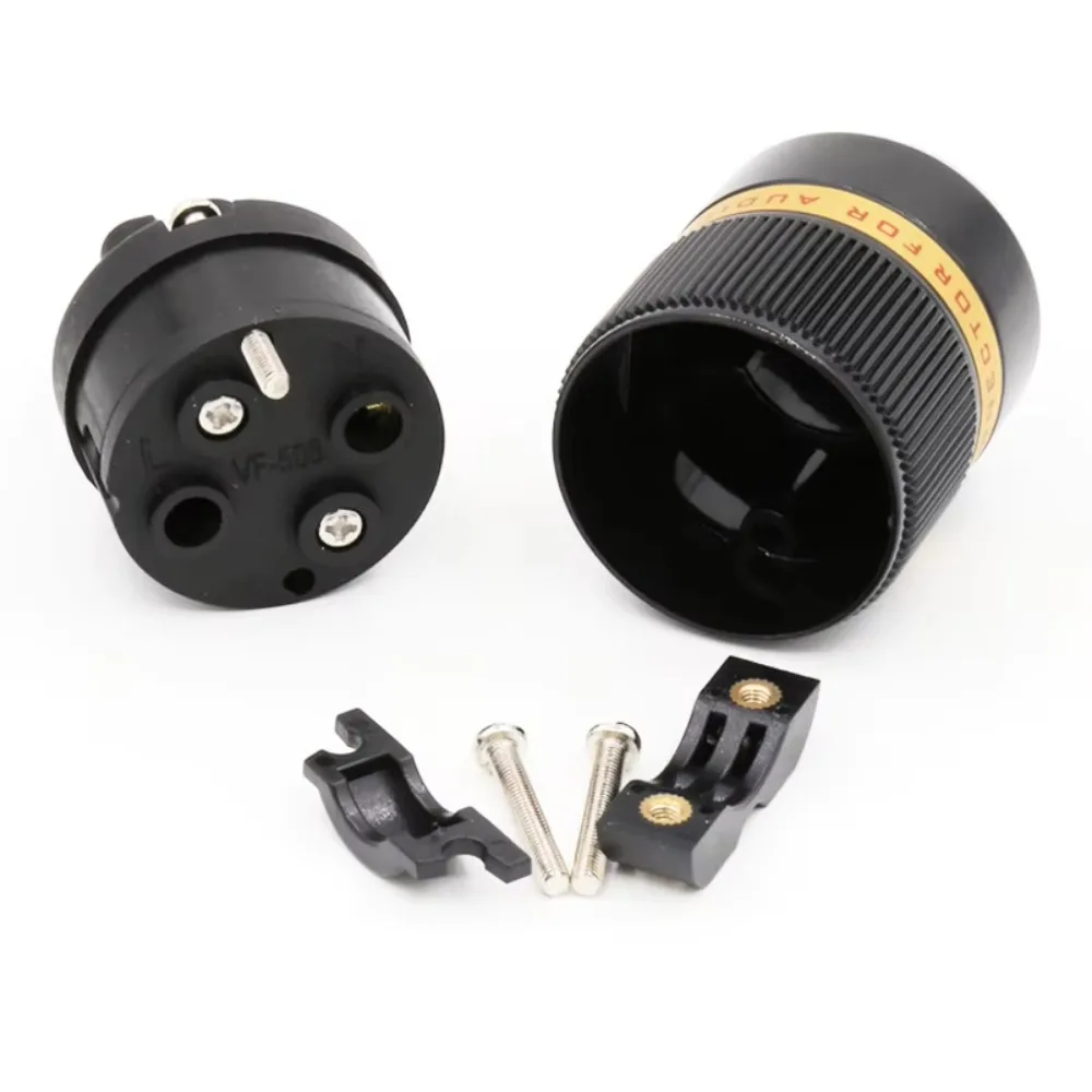 Hochleistungs-VF508R Audio, reines Kupfer, rhodiniert, Netzkabel, Abbildung 8, IEC C7-Stecker, Hifi-IEC-Stecker, IEC-Stecker