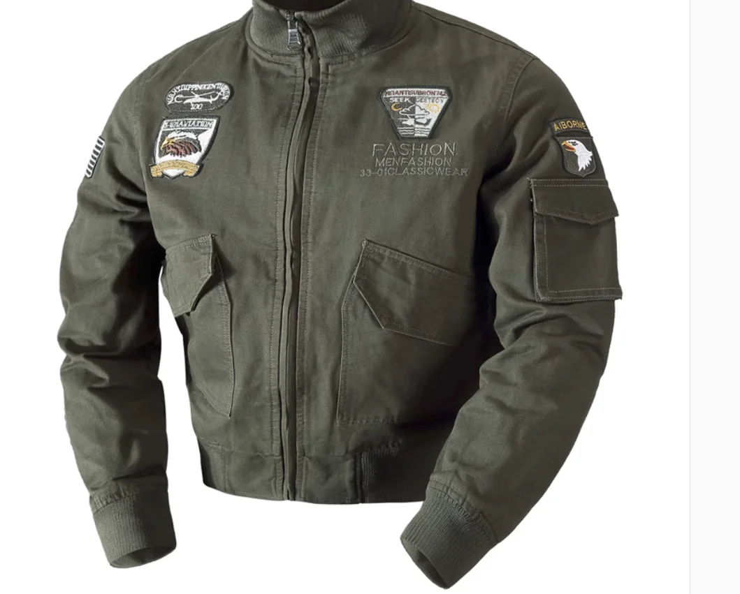 Air Force Pilot Military Jacket Men's Youth Training Camping Fleece Uniforms