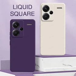 Square Liquid Silicone Case for Xiaomi Redmi Note 13 14 Pro 4g 5g Full Protection Soft Phone Cover Note13 Pro Plus POCO X6 X7