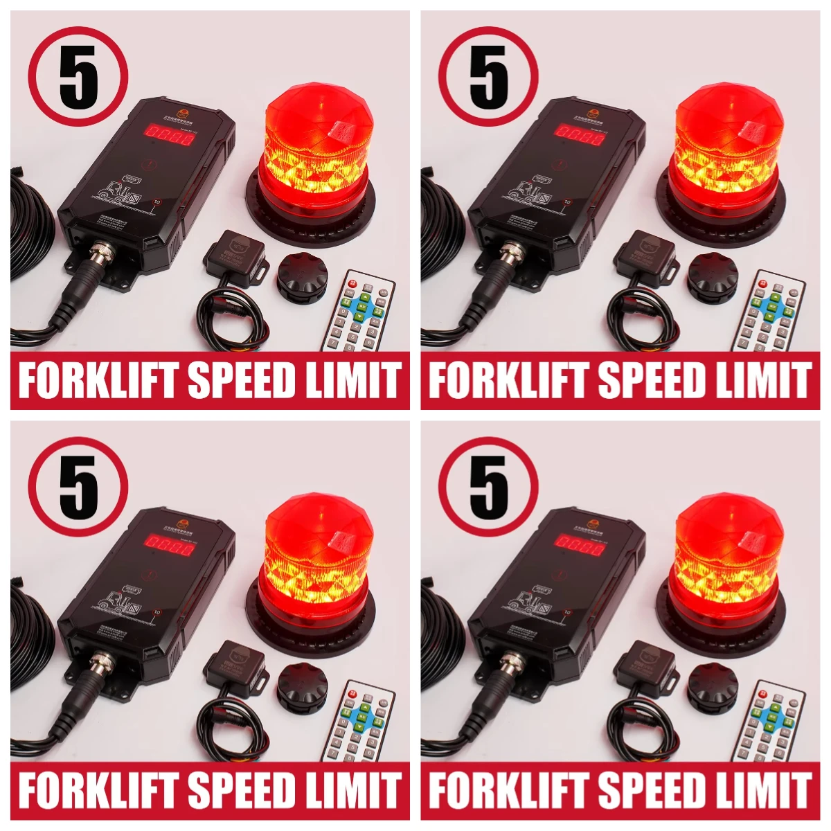 

Forklift Overspeed Alarm & Speed Limiter Wireless Sensor IP65 Waterproof 105dB Sound for /Electric/Battery Forklifts