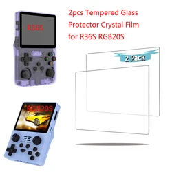 Película protectora de cristal templado para consola de juegos portátil R36S RGB20S, 3,5 pulgadas, videoconsola Retro, 2 unids/lote/caja