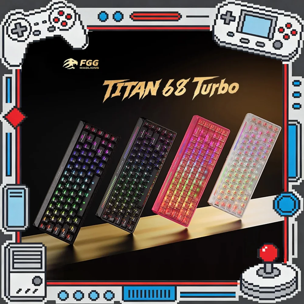 

Madlions TITAN68 Turbo Mechanical Keyboards Hall Effect Magnetic Switch Keyboard FGG Wired Gaming Keyboard 8000Hz RT0.001mm