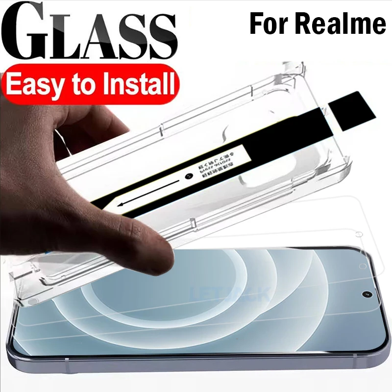 

1-3Piece Easy Installation Dust Free Tempered Glass for Realme Neo7 Turbo 7 SE GT Neo2 2T 3 3T 5 SE Q5 Q3 Pro Screen Protectors