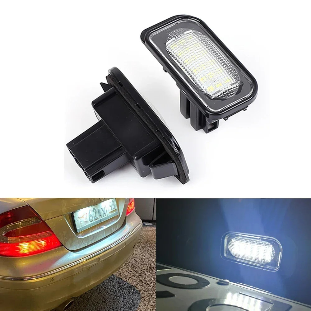 2pcs Canbus LED License Number Plate Light Assembly Replacement For Mercedes Benz C-class W203 R230 W209 C209 A209 SL CLK Class