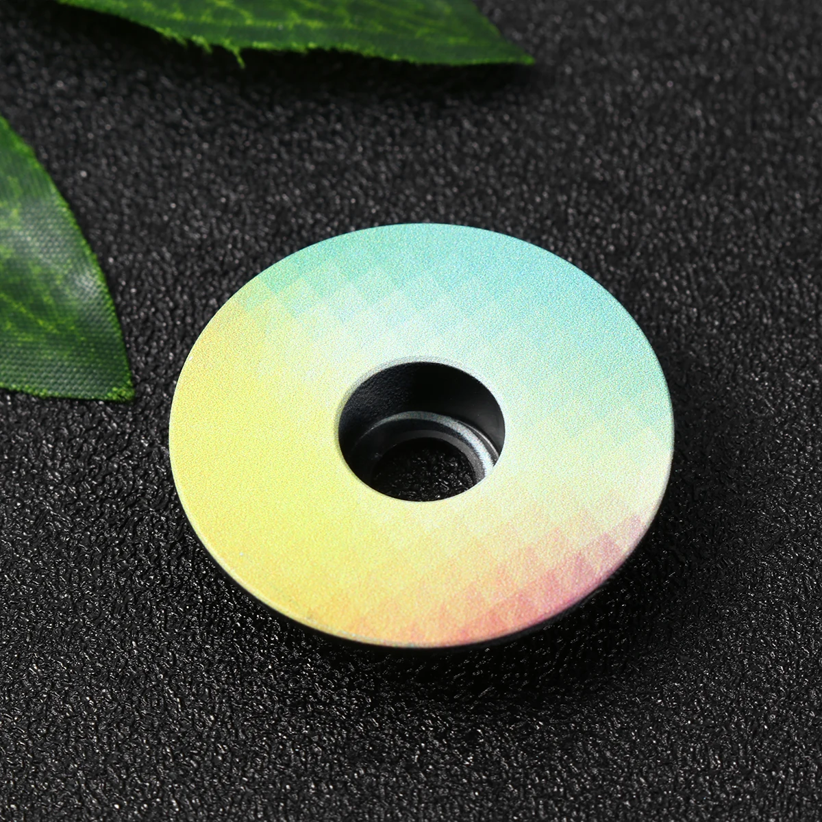 

1pc Aluminum Alloy Bicycle Bowl Cover Headset Cap High Strength Lightweight Bike Front Fork Slim Screw Easy Assembly