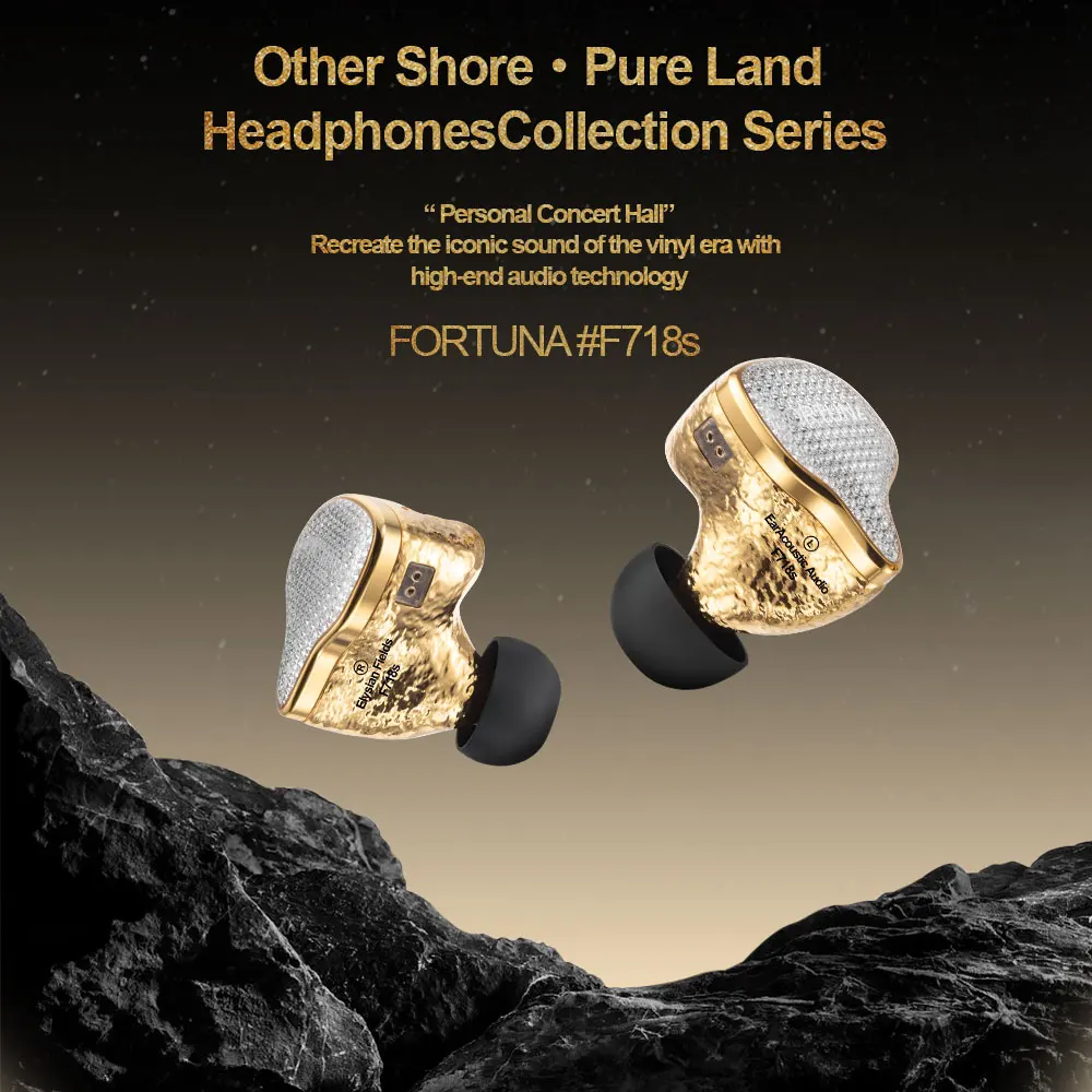 EarAcoustic Audio GENESIS F718S HIFI Wired in-ear Earphones Purity and Ultimate Performance of Dynamic Drver with 4.4mm Balance