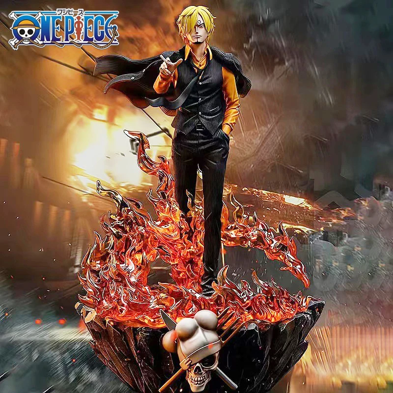 

One Piece Original Anime Figure 40cm Blood Vinsmoke Sanji Figurine Collection Pvc Model Statue Doll Children Toys Gift Decorati