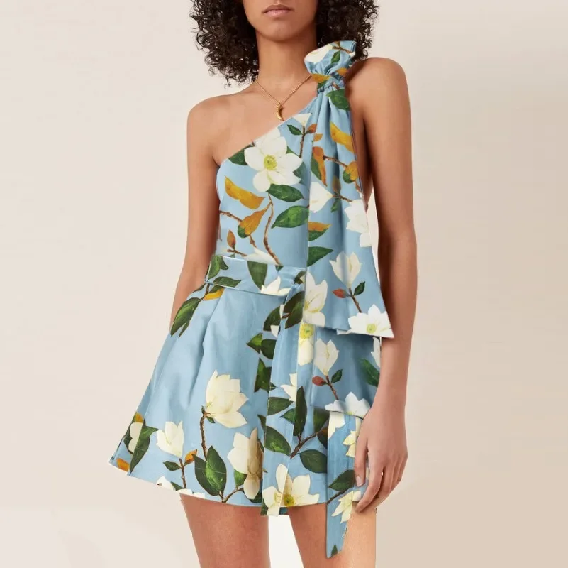 2024 étnico impresso maiô de uma peça e saia feminina roupa de banho bodysuit vestido