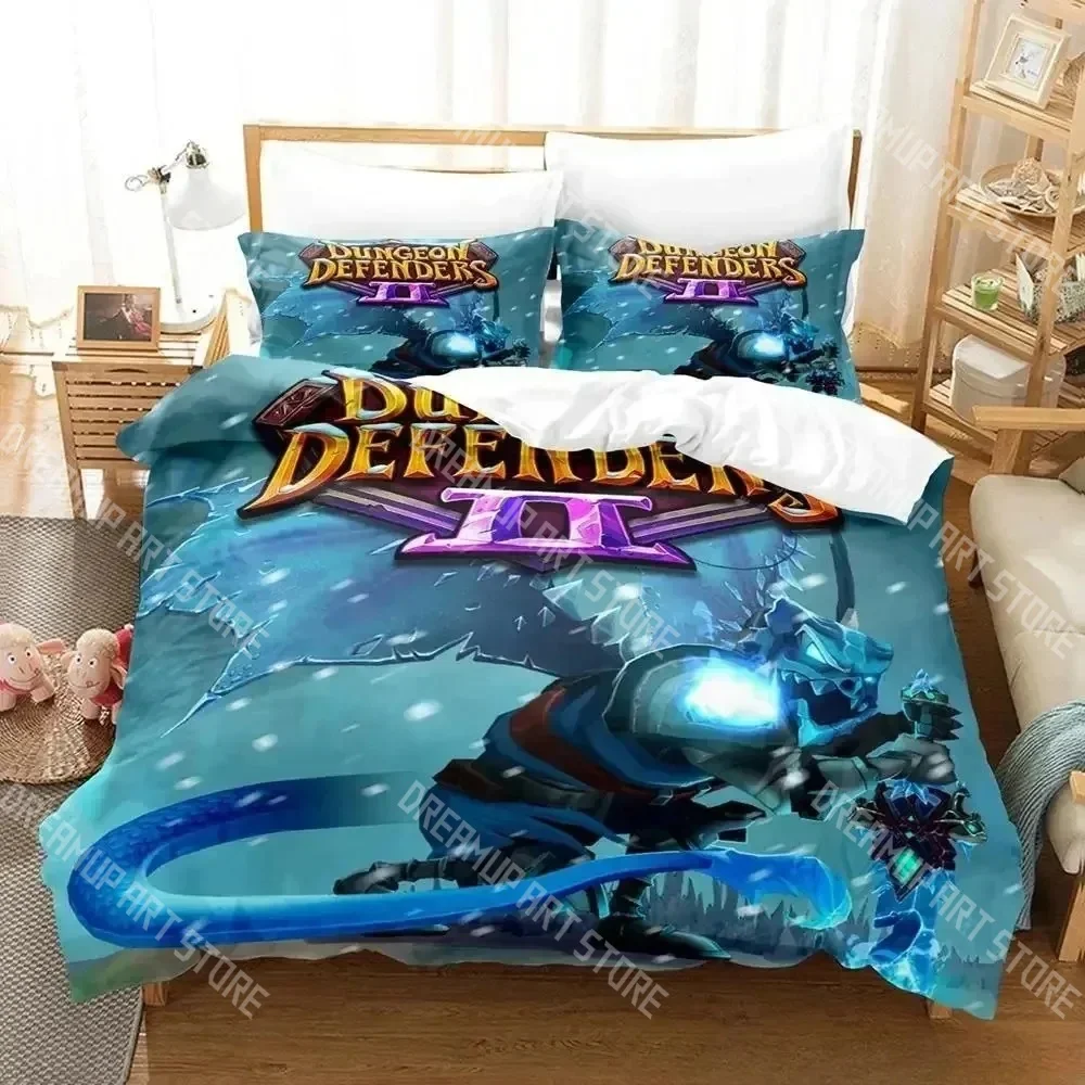 Fashion Dungeon Defenders Game Bedding Set Single Twin Full Queen King Size Bed Set Kids Bedroom Duvetcover Sets Bed Sheet Set