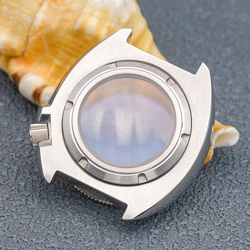 Seiko Dial Cover posteriore inferiore trasparente NH35 Case Fit SKX 6105 Turtle Abalone NH35 movimenti automatici orologio sostituire le parti