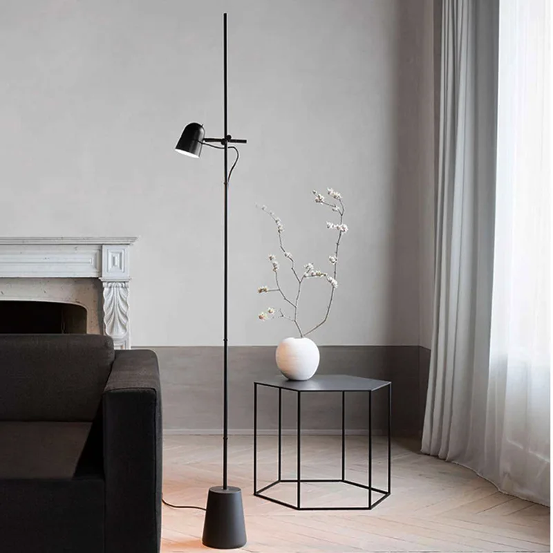 

Nordic minimalist study, living room, soft decoration, postmodern minimalist personality model room, creative hotel floor lamp