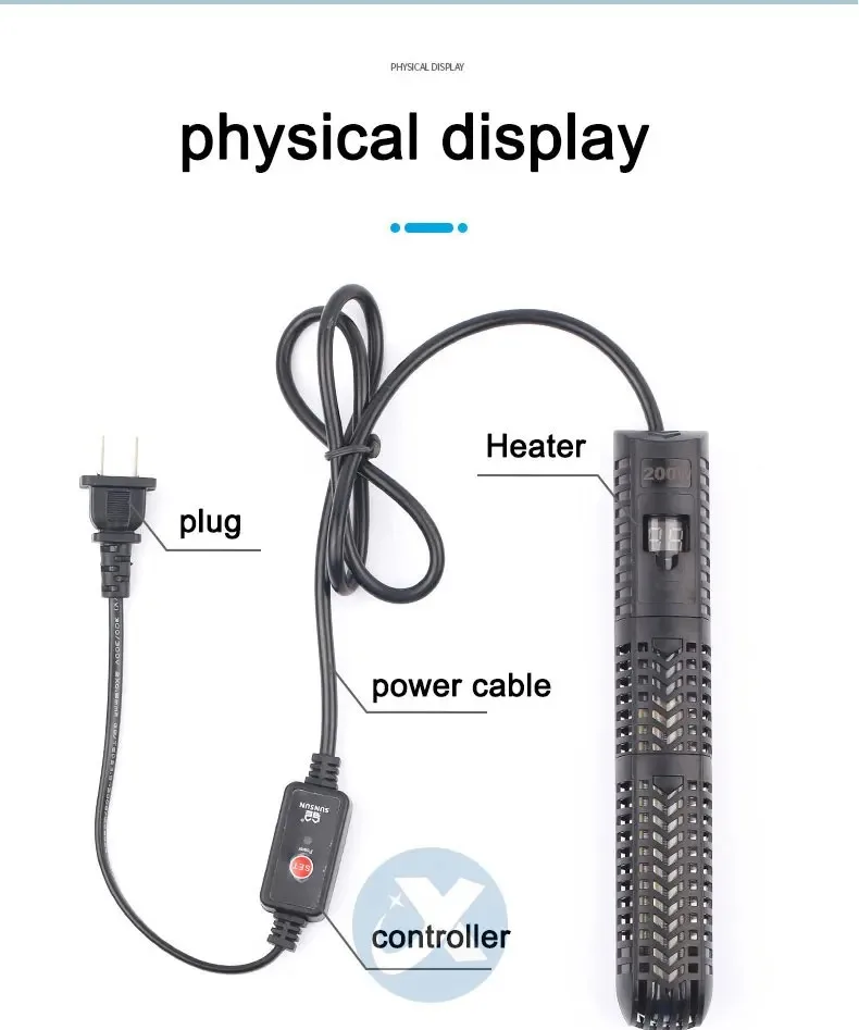 Aquarium Tauch Heizung Aquarium LCD Display Digital Einstellbare Wasser Heizstab Konstante Temperatur Control 500 W – Detail 11