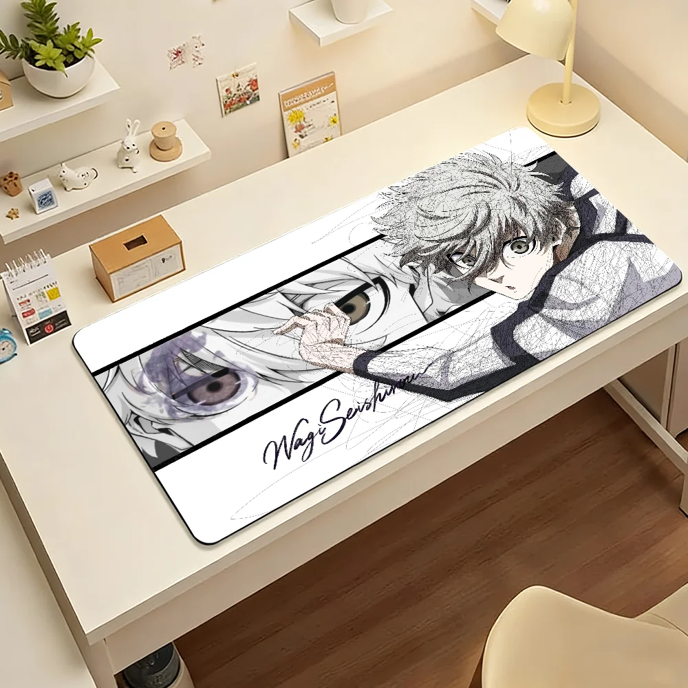 Anime B-Blue-S L-Locks Mouse Pad Large Non-Slip Waterproof Mat Stitched Edge Keyboard Pad for Gaming Daily Office