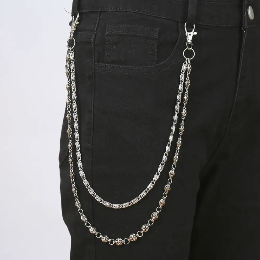 Fashion Metal Pants Chain Punk Double Chain Waist Chain Hip Hop Jeans Chain Accessories Gifts