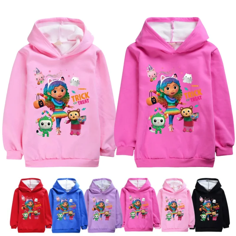 Kids G-gabby Cat Birthday Decoration Hoodie Toddler Girls GGabbys Dollhouse Clothes Party Sweatshirt 2023 Autumn Winter Clothes