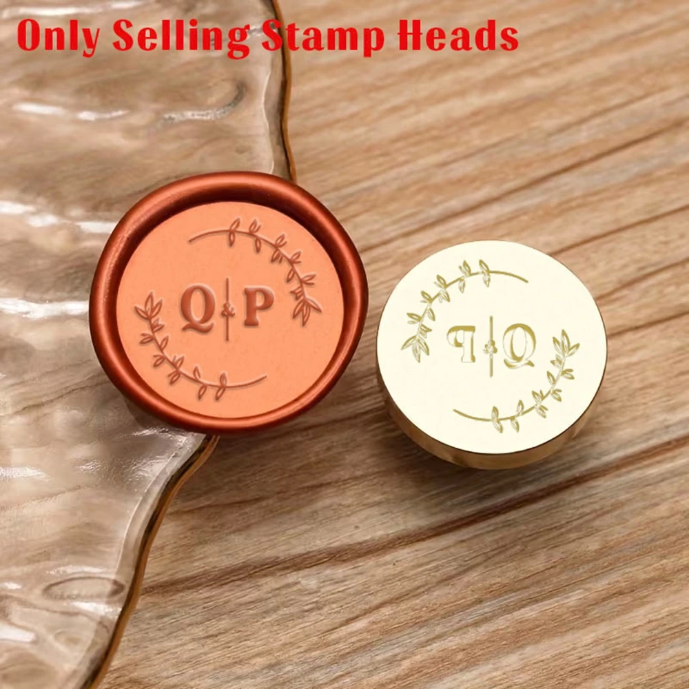 1PC Leaf pattern Custom Engraved Initials Wax Seal For Crafting, Envelopes, Gift Wrapping, Graduation Gifts& Wedding Invitations