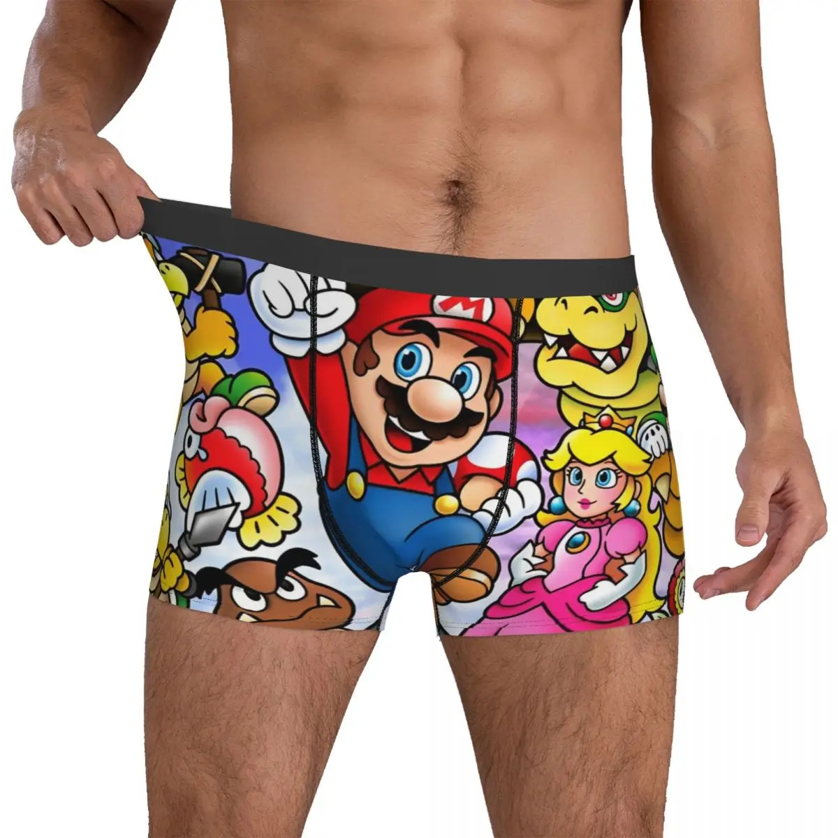 Super Mario Boxershorts 3D Pouch Underwear Hot Sale Design Shorts Briefs Classic Man Underpants Plus Size