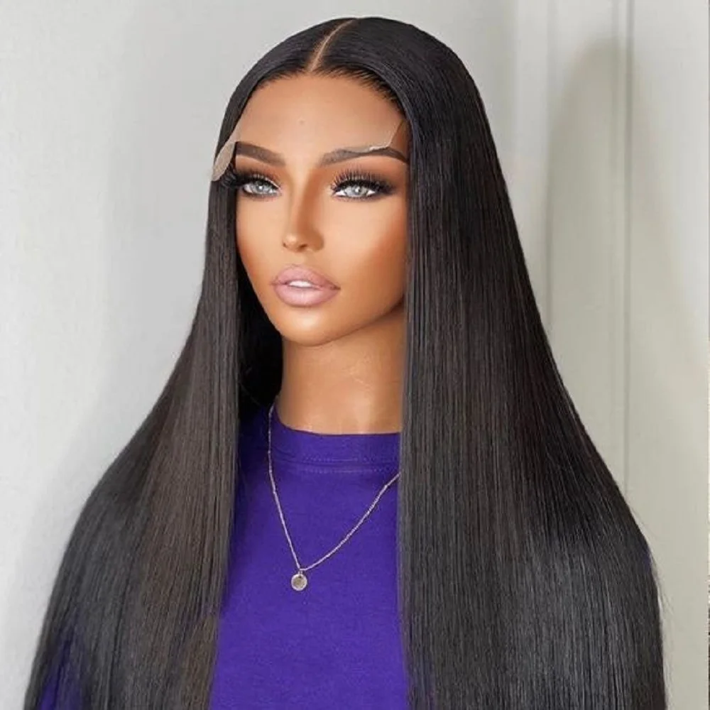 

10A 200% Density Lace Straight Human Hair Wigs Frontal HD Lace Front Wigs Human Hair Pre Plucked Bleached Knots Lace Straight