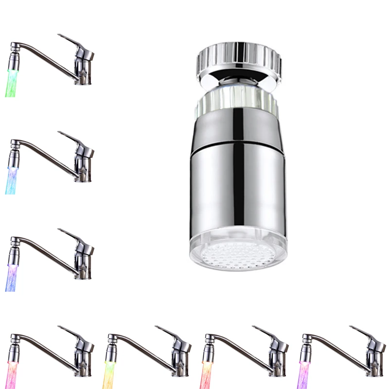 7 colors fast flashing Attractive Light up LED Color Faucet Lights for gift and craft