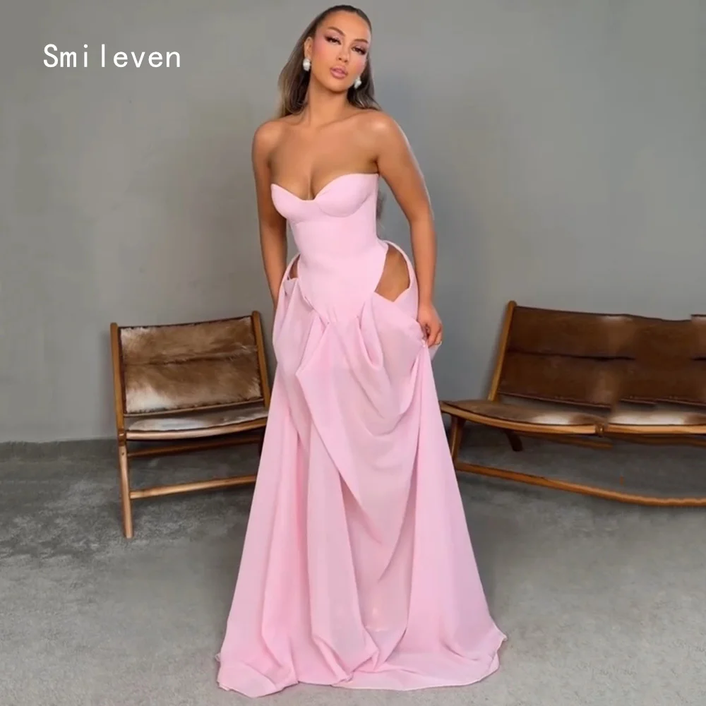 Smileven Luxury A Line Prom Dress Sweetheart Sexy Elegant Gowns for Gala Party Cutout Evening Dress Customized 2026