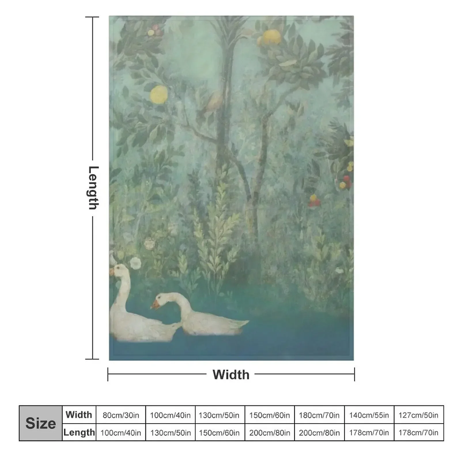 Ancient Plant goose fresco Throw Blanket Single for sofa Furrys Cute Plaid Blankets
