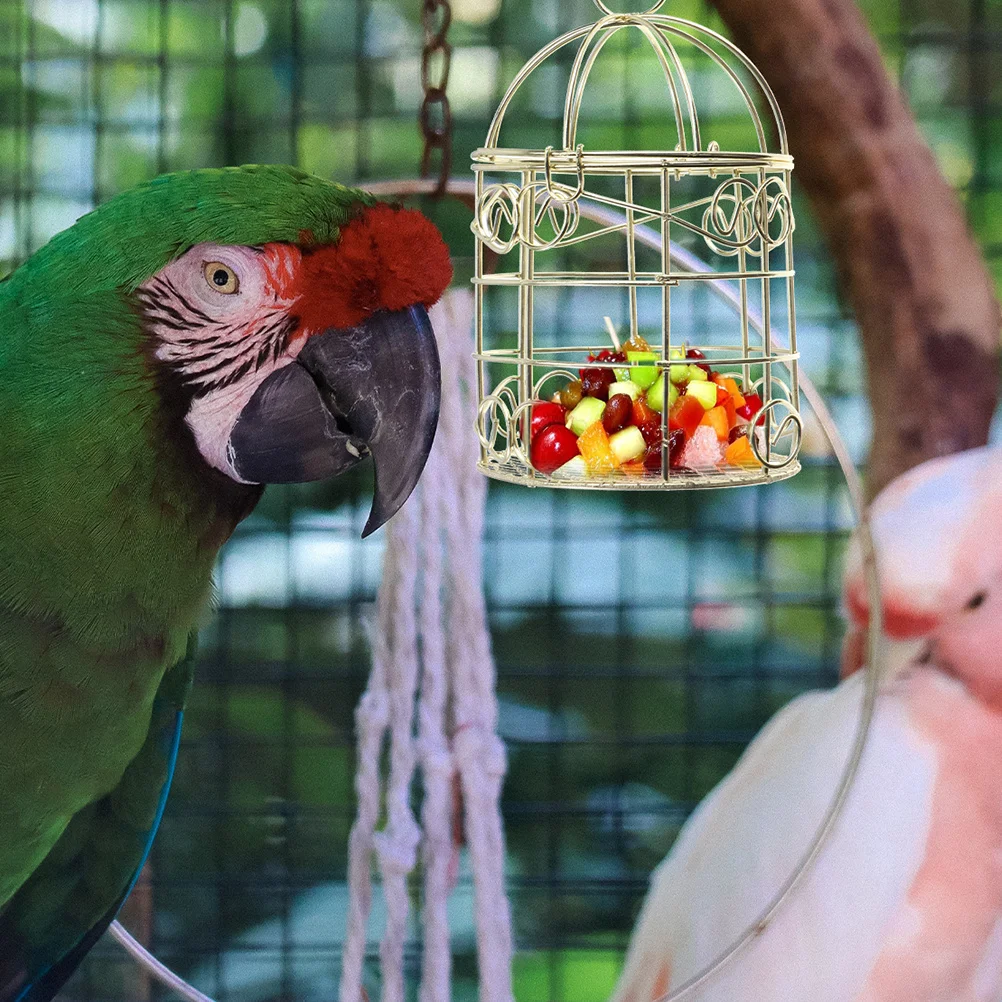 4 قطعة المغذية جوفاء خمر قفص شكل في الهواء الطلق سلة معلقة الفاكهة الخضار حامل الطعام توريد الطيور