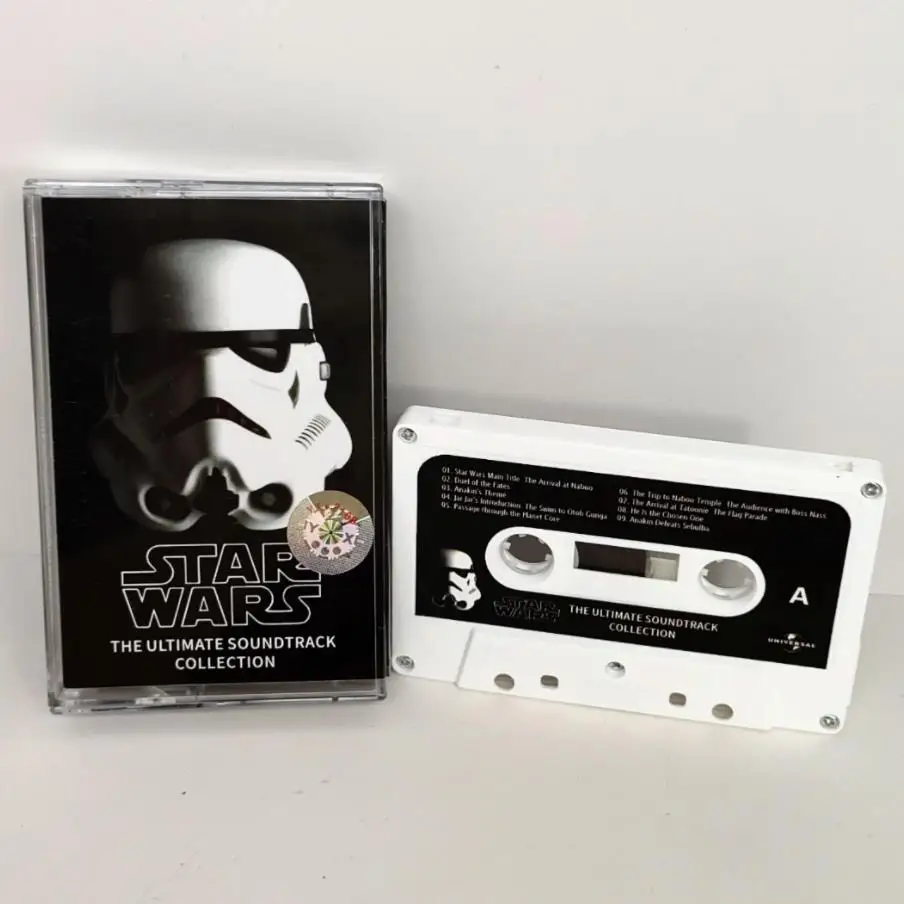 New STAR WARS Music Magnetic Tape Jedi Knight Kylo Ren Stormtrooper Album Cosplay Cassettes Recorder Walkman Car Soundtracks Box