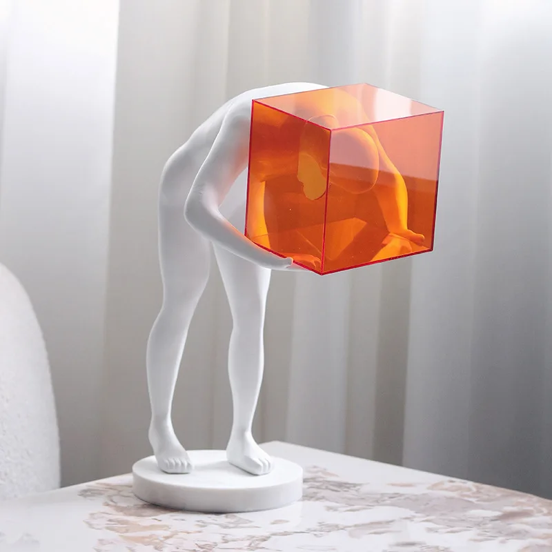 Creative Thinkers, Block Avatars, Abstract Art Figure Sculptures, Tabletop Decorations, Room Aesthetic Decorations, Resin