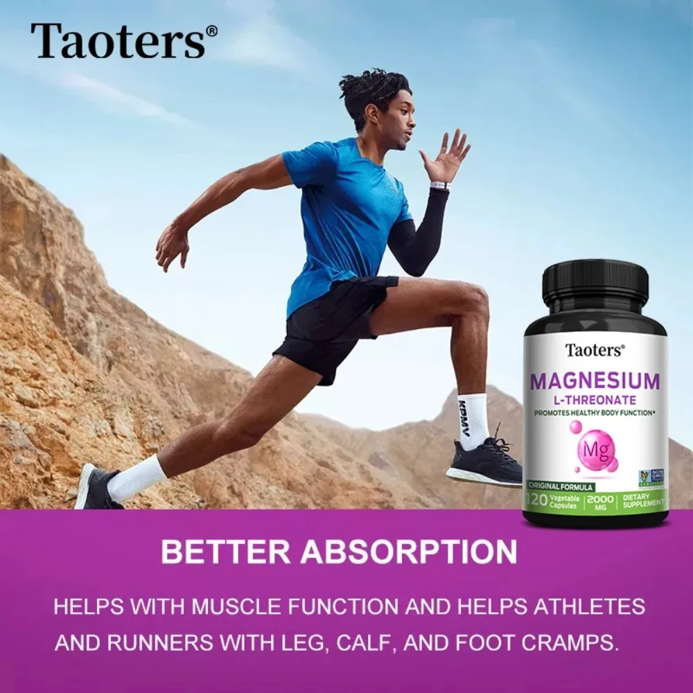 Magnesium L-Threonate - High Absorption Rate, Support Brain Memory and Cognitive Supplement, Relieve Stress