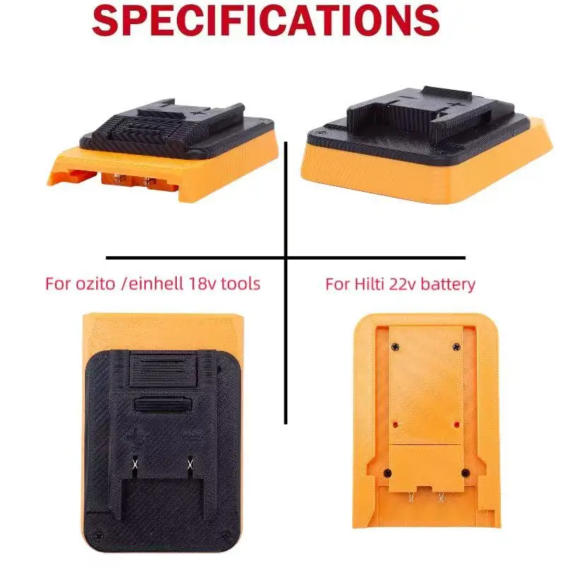 Batteries Adaptor For Ozito For  Einhell 18v Lithium Ion Converter to Hilti B22 Tool Power Brushless Tools (﻿Adaptor Only)