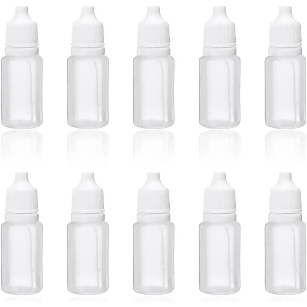 

10PCS 3ML/5ML/10ML/15ML/20ML/30ML/50ML Eyes Liquid Dropper Refillable Bottles Empty Plastic Squeezable Paint DIY Containers