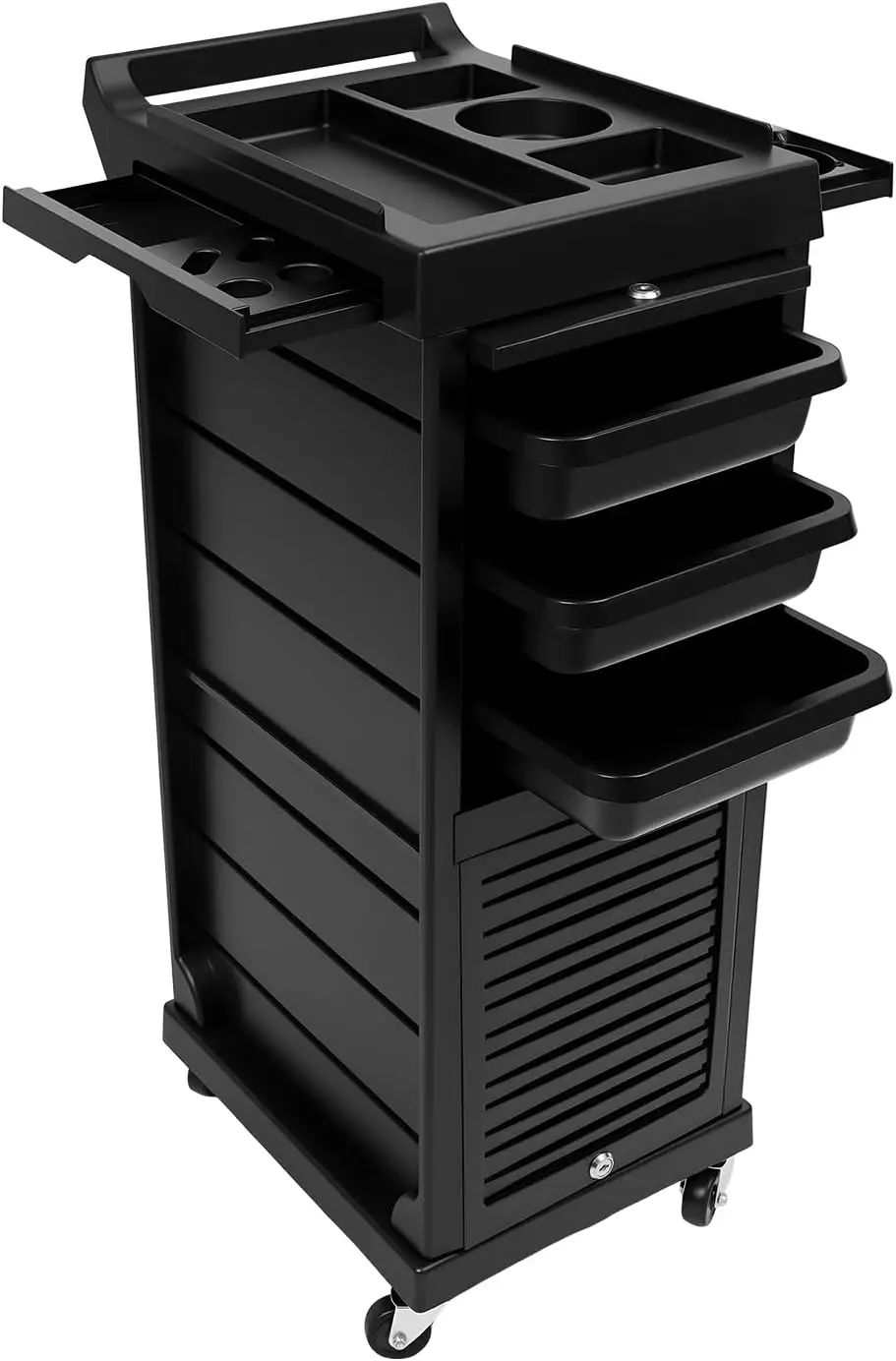 Salon Rolling Trolley Cart Hair Stylist Station 6 Drawers Lockable Barber Cart Organizer Tool Free Standing Storage Cabinet Barb