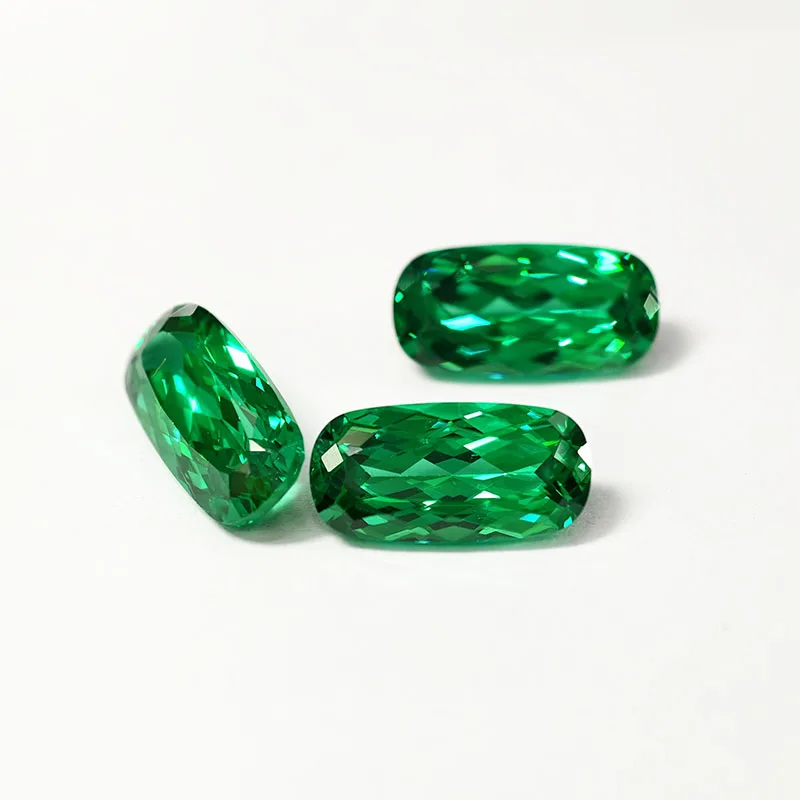 

New Emerald Green Yttrium Aluminium Garnet Loose Gemstones L-Cushion Cut 5 A+ Cutting YAG Stones Lab Diamonds for Jewelry Making