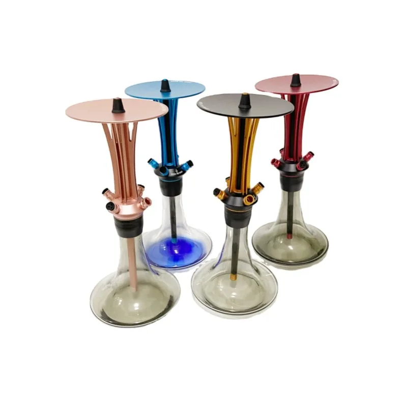 2021 4 spinning hose base connectors hookah shisha with glass vase chicha accessories