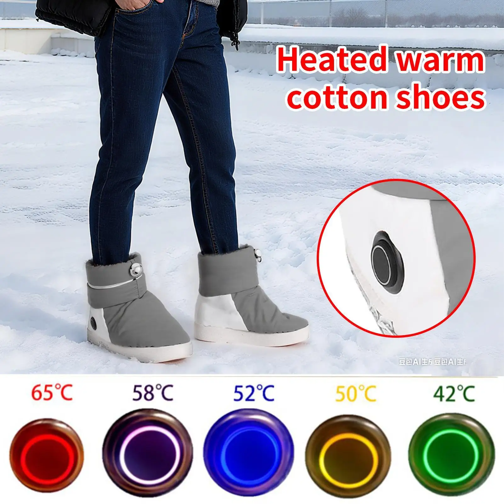 

USB-обогреватель, обувь для мужчин и женщин, зимние теплые зимние ботинки, грелка для ног, плюшевые перезаряжаемые тапочки с подогревом, тапочки с электрическим подогревом