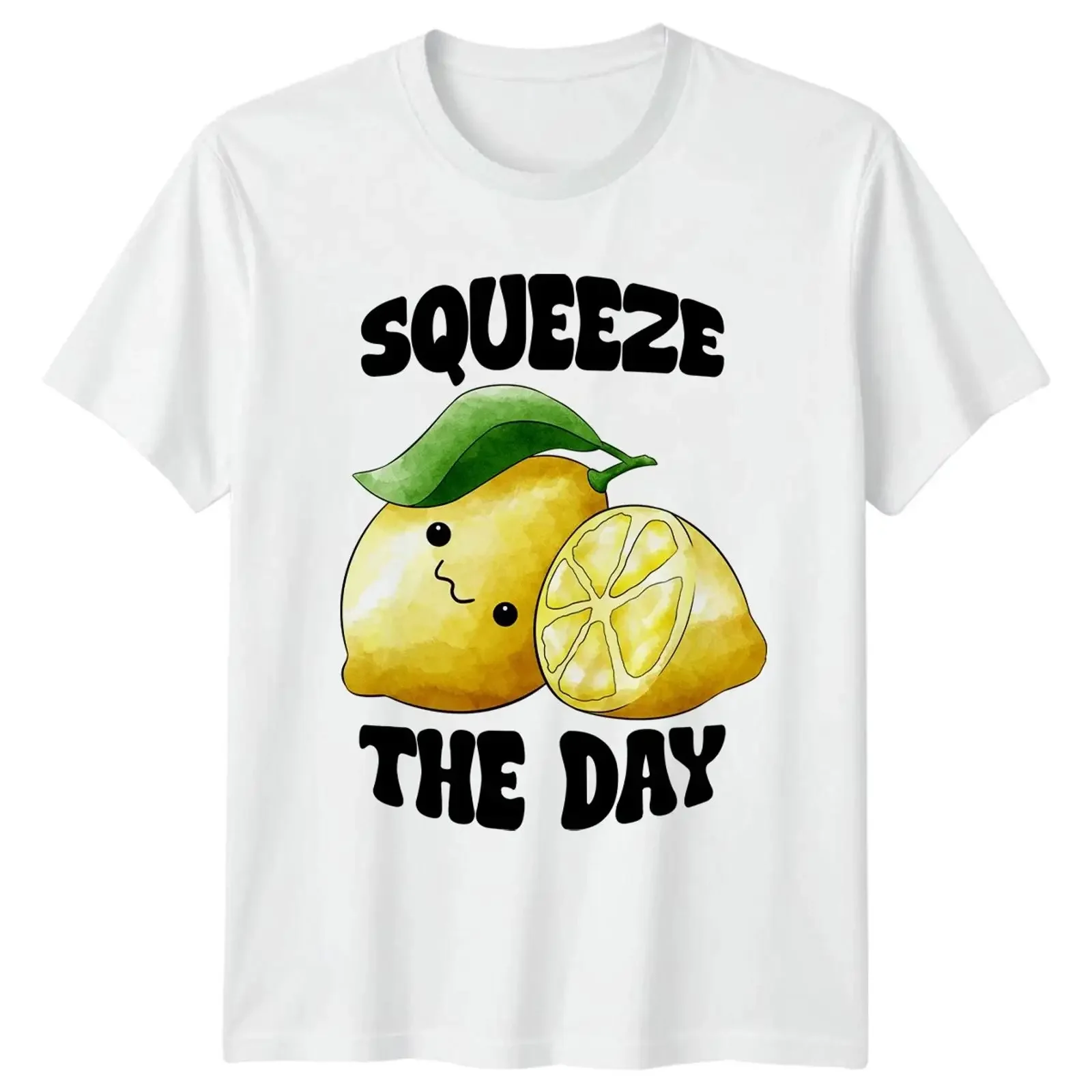 Squeeze The Day T Shirt Zitrone Wortspiel Motivation Geburtstag Geschenk für Sie und Ihn vintage Washed fashion Unisex