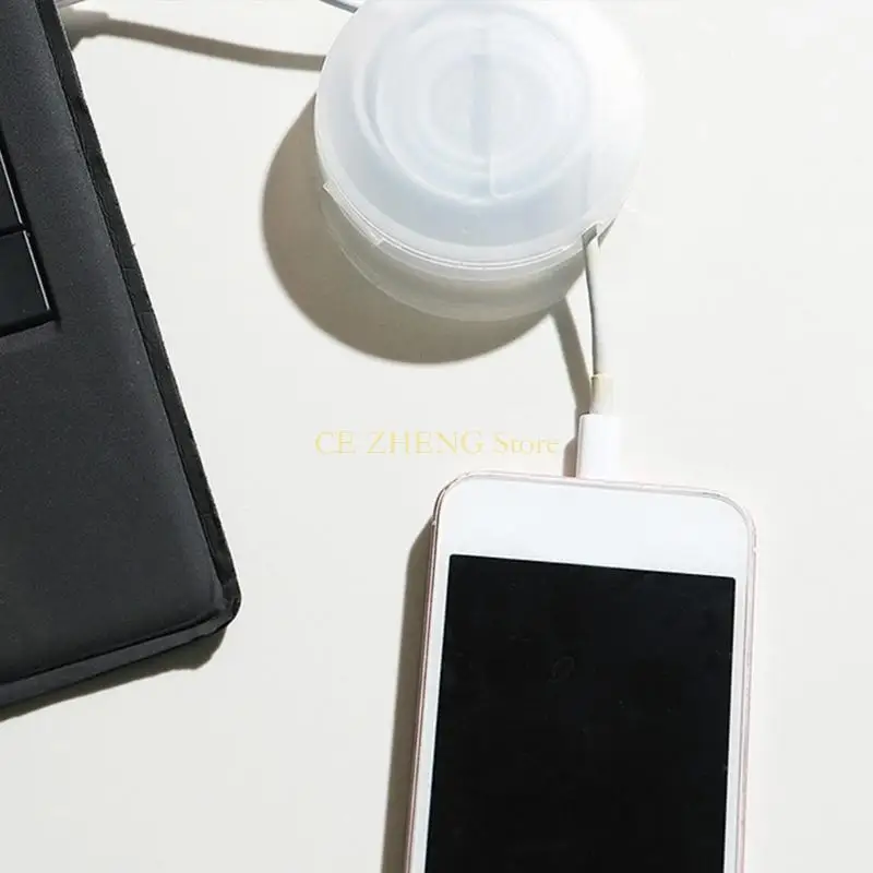 E56B 케이블 주최자 회전 케이블 위선 상자 플라스틱 휴대용 와이어 스토리지 케이스