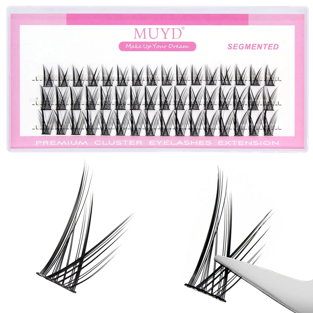 New segmented extension fake eyelashes DIY natural personal eyelash makeup tool, eye-catching eyelash bundle easy to operate