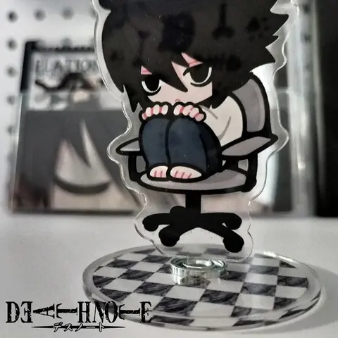 Anime Death Note Cosplay L.Lawliet Acrylic Stand Desktop Decoration Standing Plate Unisex Collection Prop