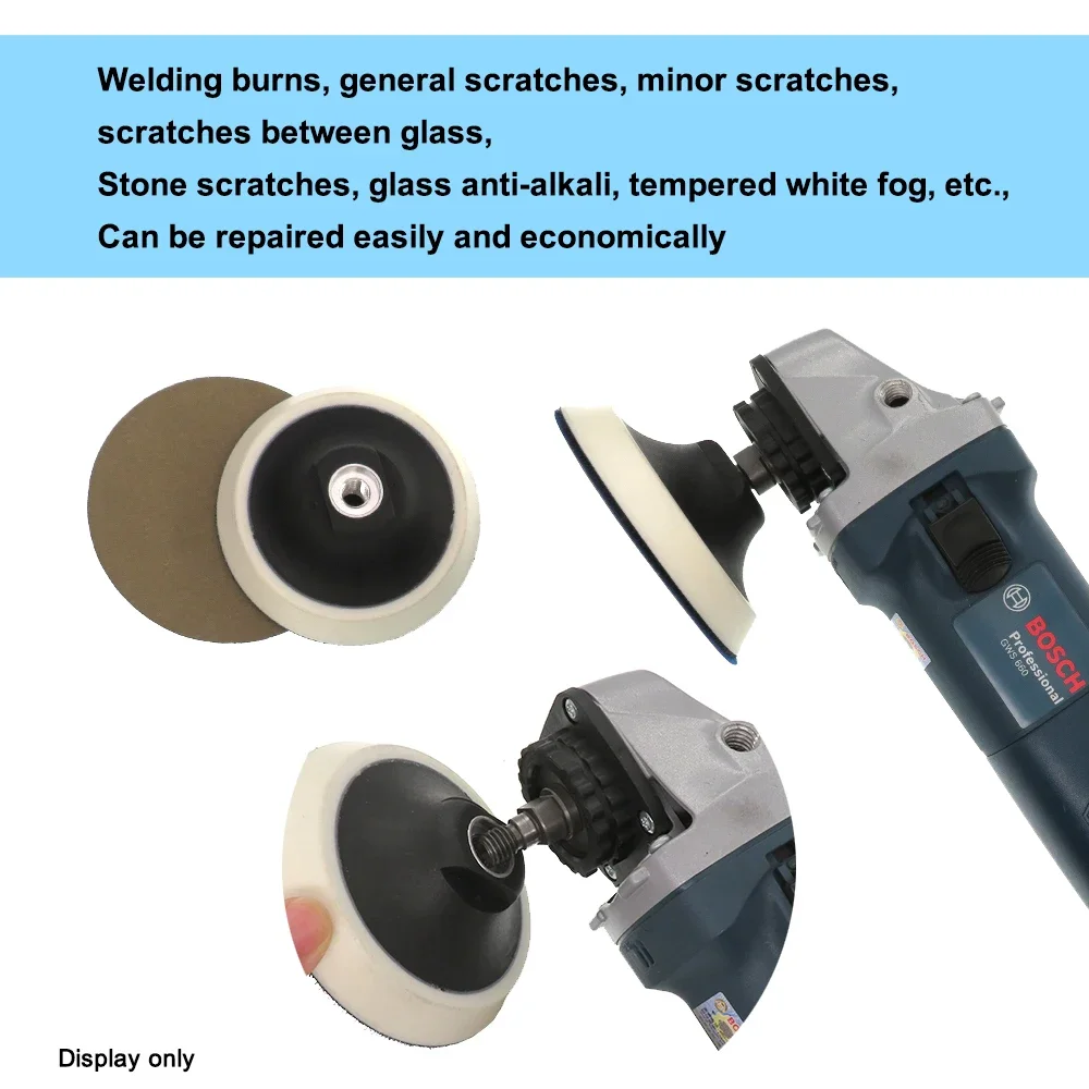 4/5/6 Polegada almofada de apoio de gancho e laço rotativo 1 peça com almofada de polimento de rosca m10/m14 para lixar e polimento de metal