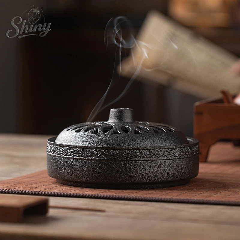 

15.5CM Vintage Ceramic Coil Incense Burner Home Indoor/office/tea Room/soothing Purification/aromatherapy Stove Decoration