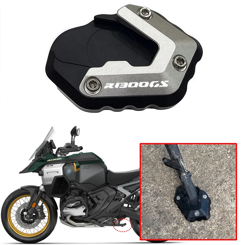 

Мотоциклетная алюминиевая боковая подставка для BMW R1300GS Adventure R1300 GS ADV 2023-2025 R 1300GS, опорная пластина увеличителя, накладка