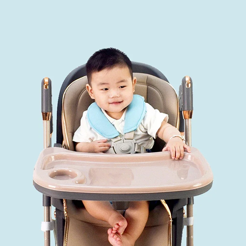 ベビーハーネス、ベビーカー、ディナーチェア、ハイチェア用、ユニバーサル5点式安全ベルト、長さ調整可能、PUレザー、子供用ダイニングチェア