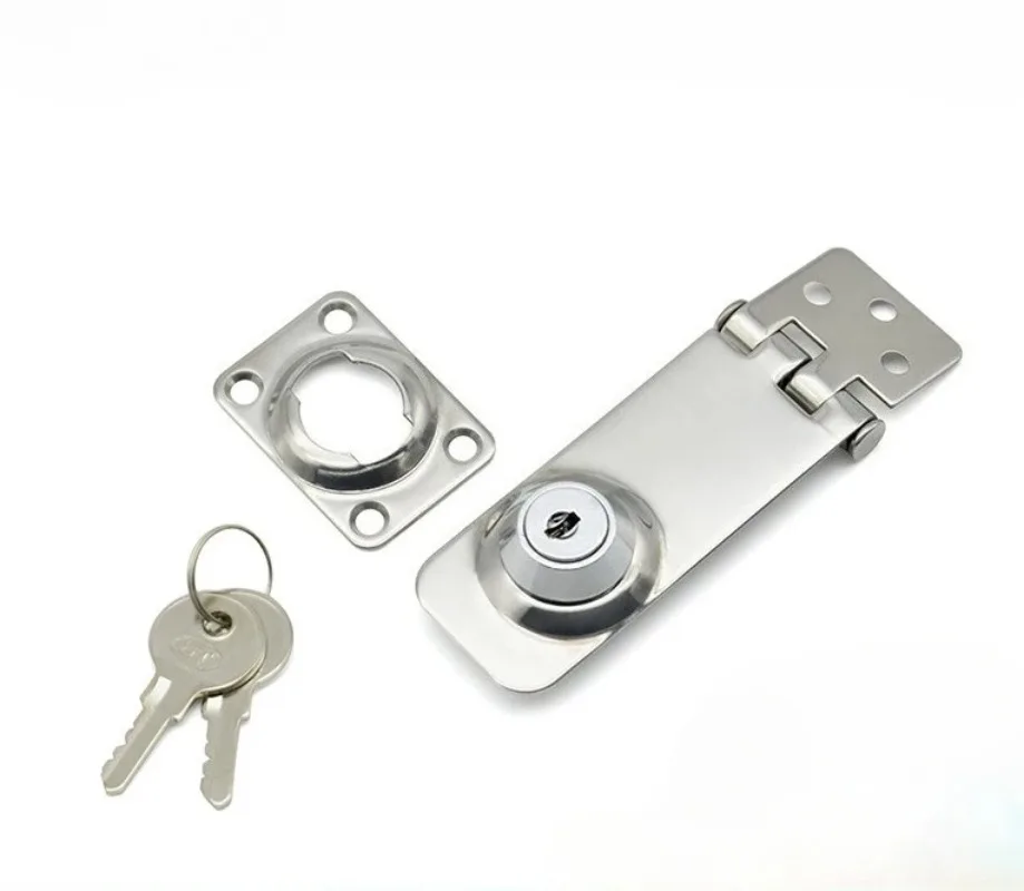 Marine Boat Stainless Steel Locking Hasp Safety Lock Hatch Cabinet Door High polished surface
