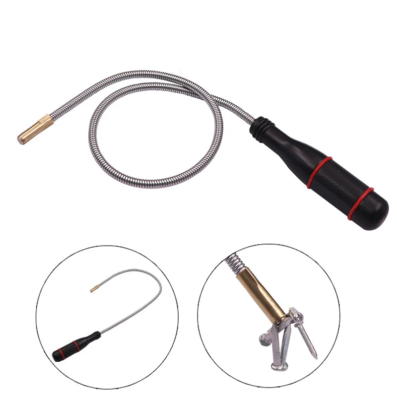 Palo magnético plegable, herramienta práctica para recoger tuercas, varilla extensible para piezas de herramientas de reparación de automóviles de espacio estrecho, 1 Uds.