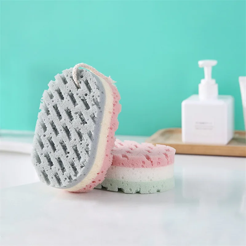 1PC Sponge Bath Ball Shower Rub For Whole Body Exfoliation Massage Brush Scrubber Body Brush Sponge Brush Bathroom Accessories