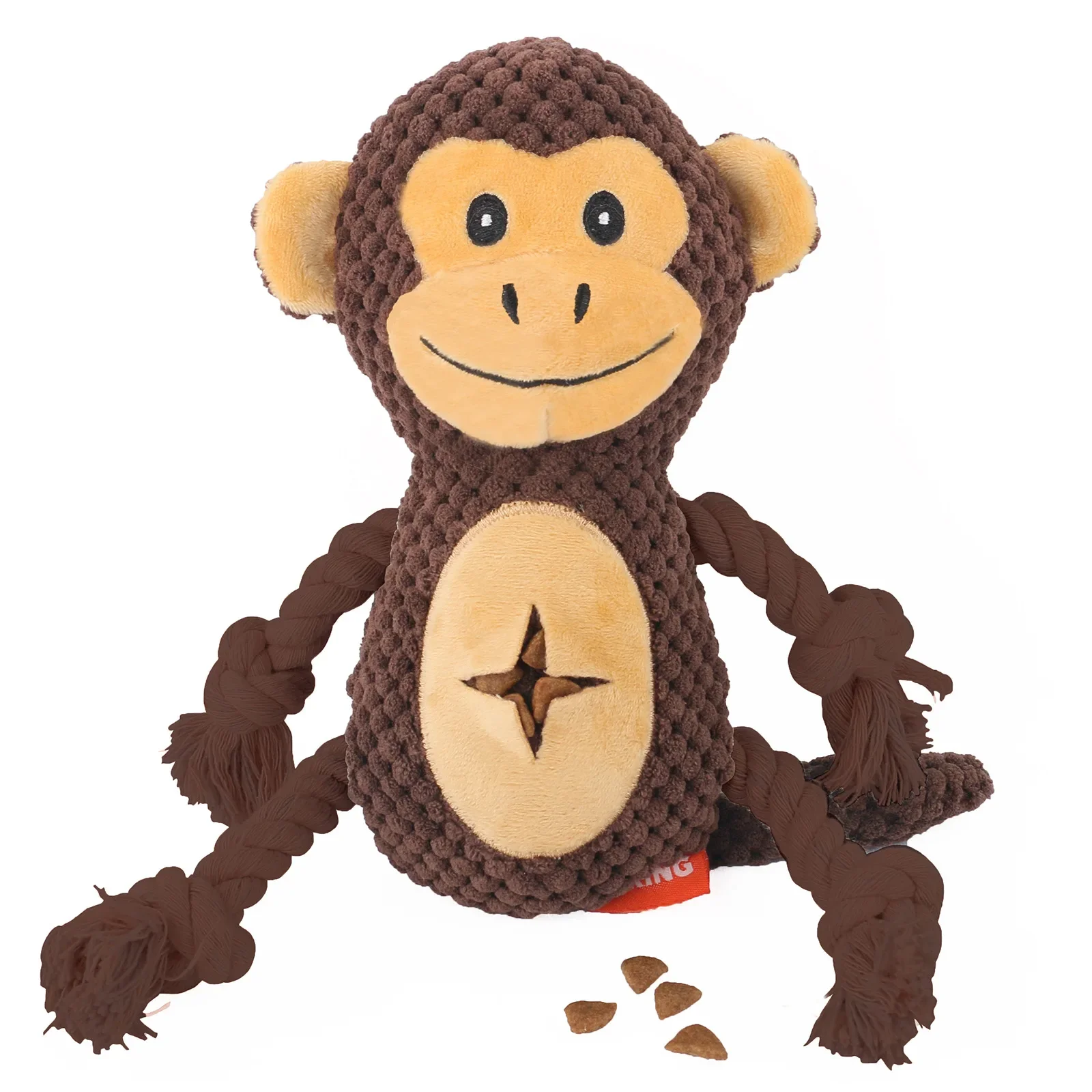 Dog Plush Toy Product with Teeth Grinding and Bite Resistant Plush Filling Squeaking and Noisy Toys Monkey Fleece Squeak Toys