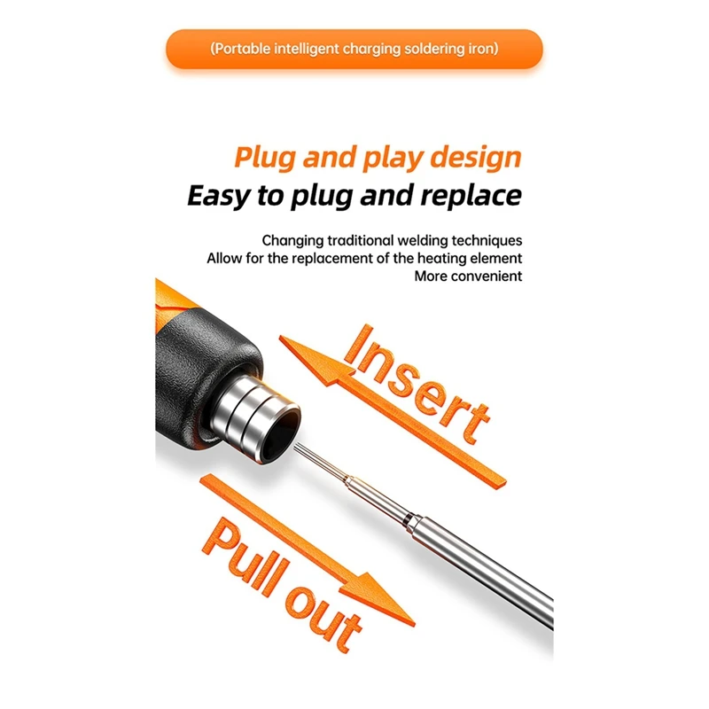 USB Digital Electric Soldering Iron Set Kit Intelligent 300-450℃ Temperature Adjustable Solder Welding Iron Tool